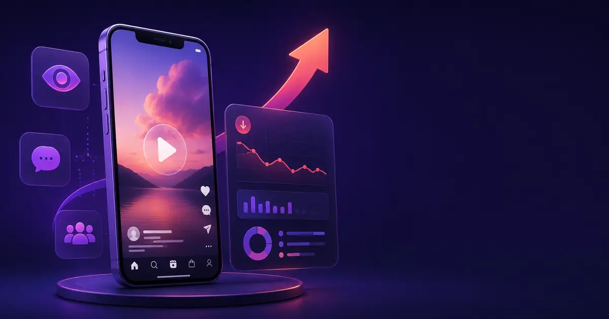 تحلیل بازدید کم ریلز اینستاگرام روی تلفن همراه